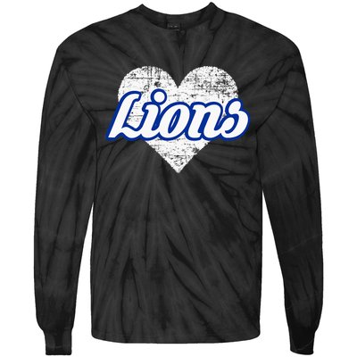 Northwest Lions Over Heart Tie-Dye Long Sleeve Shirt