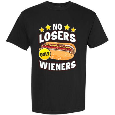 No Losers Only Wieners Hot Dog Pun Wurst Family Grilling Gift Garment-Dyed Heavyweight T-Shirt