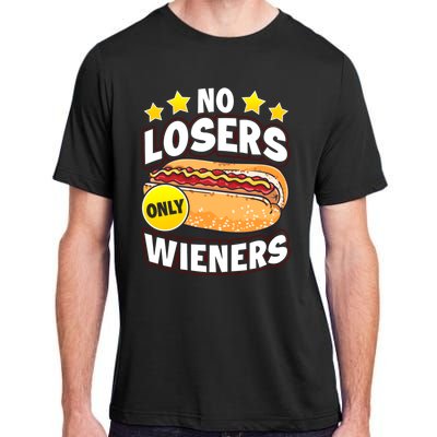 No Losers Only Wieners Hot Dog Pun Wurst Family Grilling Gift Adult ChromaSoft Performance T-Shirt