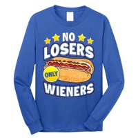 No Losers Only Wieners Hot Dog Pun Wurst Family Grilling Gift Long Sleeve Shirt