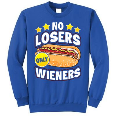 No Losers Only Wieners Hot Dog Pun Wurst Family Grilling Gift Sweatshirt