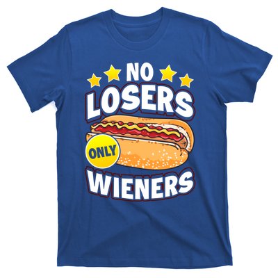 No Losers Only Wieners Hot Dog Pun Wurst Family Grilling Gift T-Shirt