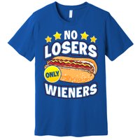 No Losers Only Wieners Hot Dog Pun Wurst Family Grilling Gift Premium T-Shirt