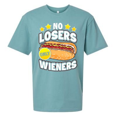 No Losers Only Wieners Hot Dog Pun Wurst Family Grilling Gift Sueded Cloud Jersey T-Shirt