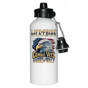 Not Loser Or Sucker 2024 Veterans For Harris Walz Military Vets Against Trump Aluminum Water Bottle