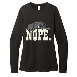 Nope Lazy Pitbull Funny Pitties Pet Dog Lover Owner Gift Womens CVC Long Sleeve Shirt