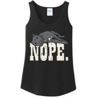 Nope Lazy Pitbull Funny Pitties Pet Dog Lover Owner Gift Ladies Essential Tank