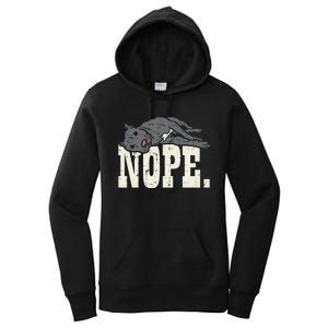 Nope Lazy Pitbull Funny Pitties Pet Dog Lover Owner Gift Women's Pullover Hoodie