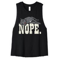 Nope Lazy Pitbull Funny Pitties Pet Dog Lover Owner Gift Women's Racerback Cropped Tank