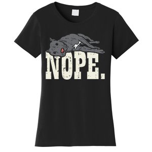 Nope Lazy Pitbull Funny Pitties Pet Dog Lover Owner Gift Women's T-Shirt