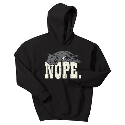 Nope Lazy Pitbull Funny Pitties Pet Dog Lover Owner Gift Kids Hoodie