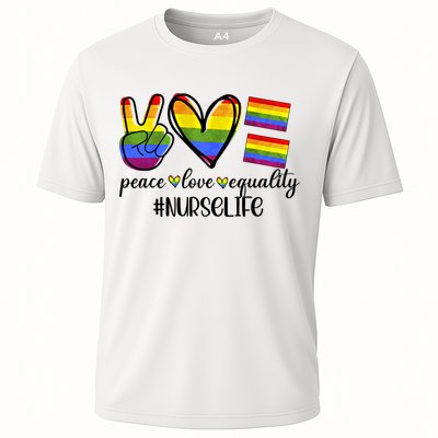 Nurse Life Peace Love Equality Nursing Lover Gift Performance Shirt