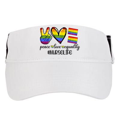 Nurse Life Peace Love Equality Nursing Lover Gift Adult Drive Performance Visor