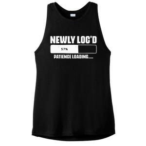 Newly Loc'd Patience Loading Dreadlocks Sisterlocks Humor Ladies PosiCharge Tri-Blend Wicking Tank