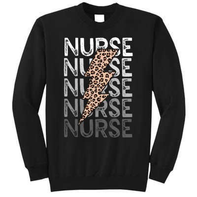 Nurse Leopard Print Nursing Student Grad Sweatshirt