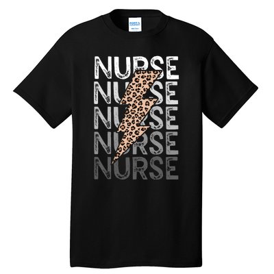 Nurse Leopard Print Nursing Student Grad Tall T-Shirt