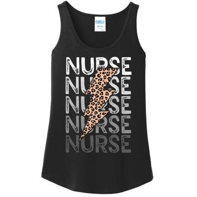 Nurse Leopard Print Nursing Student Grad Ladies Essential Tank