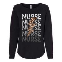 Nurse Leopard Print Nursing Student Grad Womens California Wash Sweatshirt