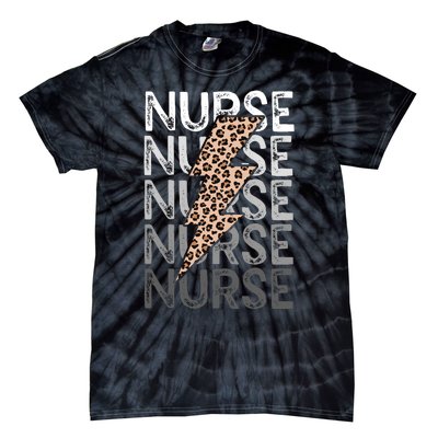 Nurse Leopard Print Nursing Student Grad Tie-Dye T-Shirt