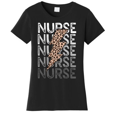 Nurse Leopard Print Nursing Student Grad Women's T-Shirt