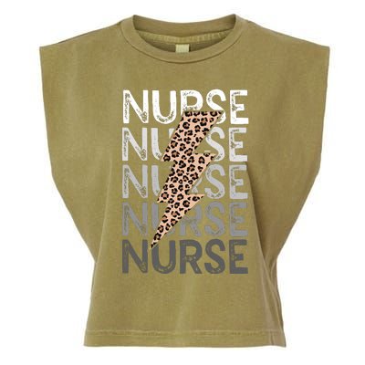 Nurse Leopard Print Nursing Student Grad Garment-Dyed Women's Muscle Tee