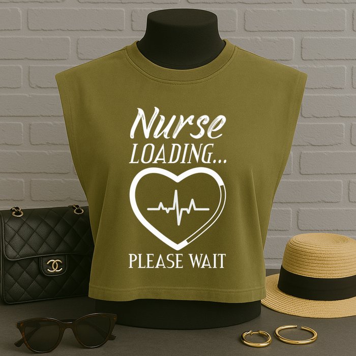 Nurse Loading.... Please Wait Garment-Dyed Women's Muscle Tee