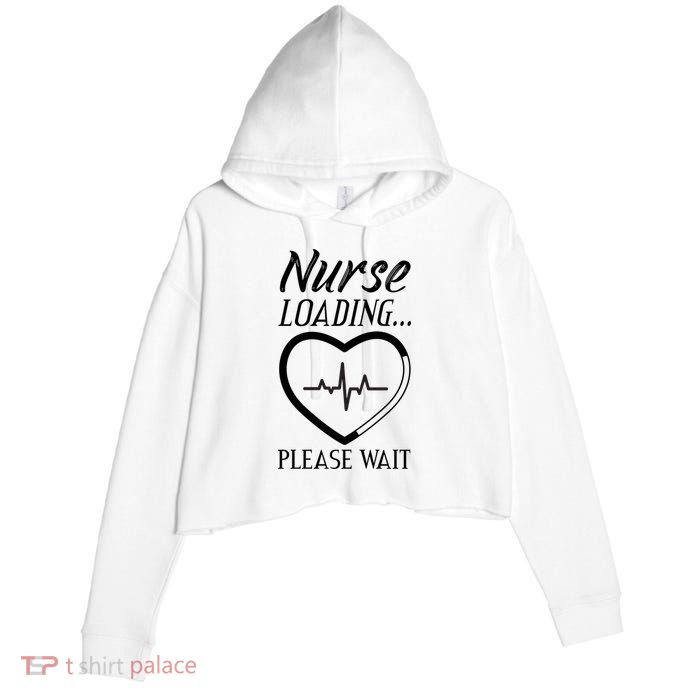 Nurse Loading.... Please Wait Crop Fleece Hoodie