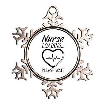 Nurse Loading.... Please Wait Metallic Star Ornament