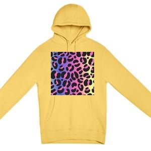 Neon Leopard Pattern Premium Pullover Hoodie