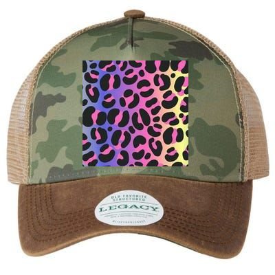 Neon Leopard Pattern Legacy Tie Dye Trucker Hat