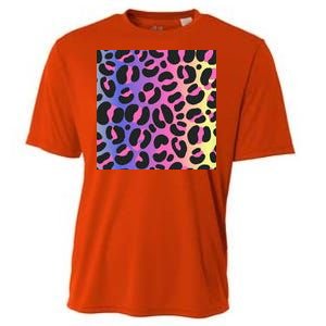 Neon Leopard Pattern Cooling Performance Crew T-Shirt