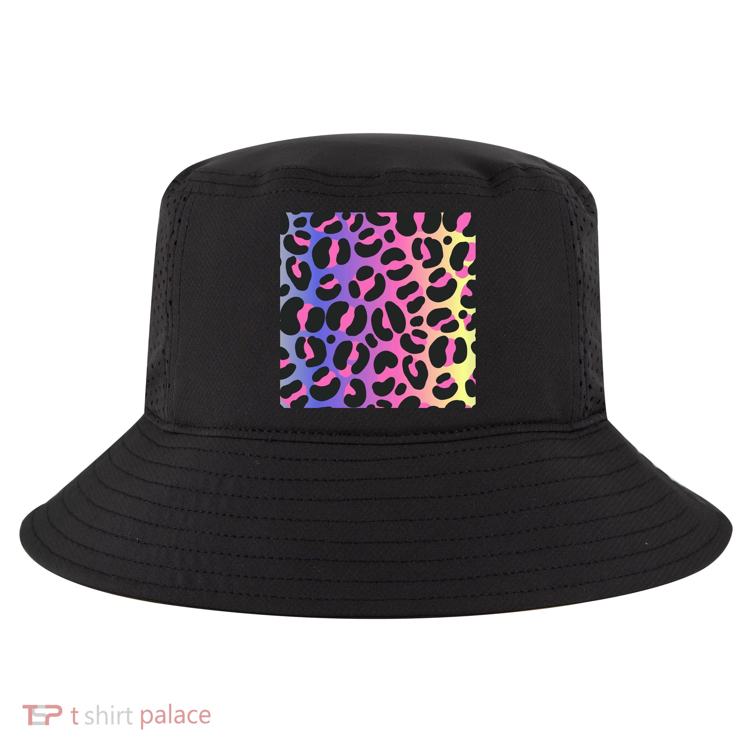 Neon Leopard Pattern Cool Comfort Performance Bucket Hat