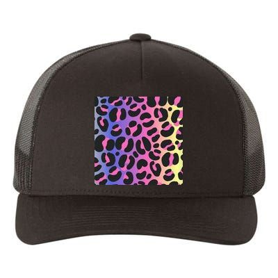 Neon Leopard Pattern Yupoong Adult 5-Panel Trucker Hat