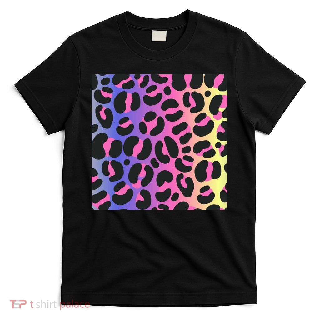 Neon Leopard Pattern T-Shirt