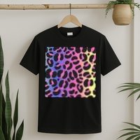 Neon Leopard Pattern T-Shirt