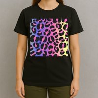 Neon Leopard Pattern T-Shirt
