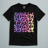 Neon Leopard Pattern T-Shirt