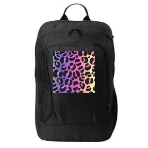 Neon Leopard Pattern City Backpack