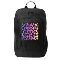 Neon Leopard Pattern City Backpack