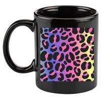 Neon Leopard Pattern 11oz C Handle Ceramic Mug