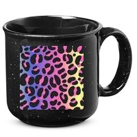Neon Leopard Pattern 15oz Campfire Ceramic Mug