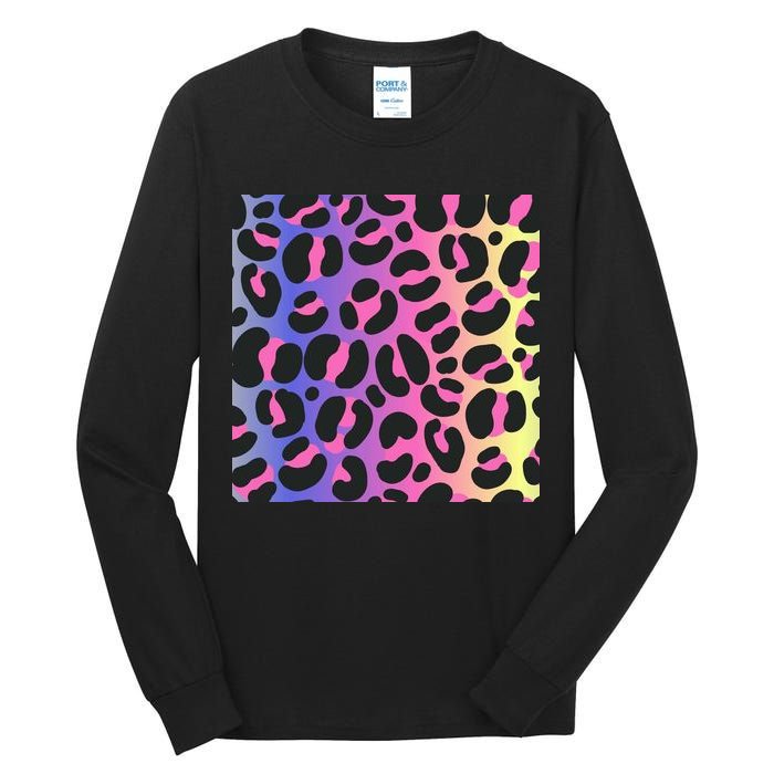 Neon Leopard Pattern Tall Long Sleeve T-Shirt
