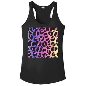 Neon Leopard Pattern Ladies PosiCharge Competitor Racerback Tank