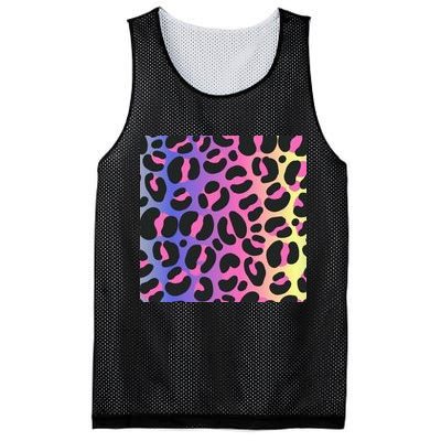 Neon Leopard Pattern Mesh Reversible Basketball Jersey Tank