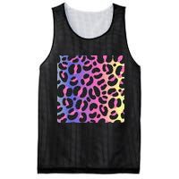 Neon Leopard Pattern Mesh Reversible Basketball Jersey Tank