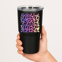 Neon Leopard Pattern Tumbler