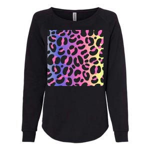 Neon Leopard Pattern Womens California Wash Sweatshirt