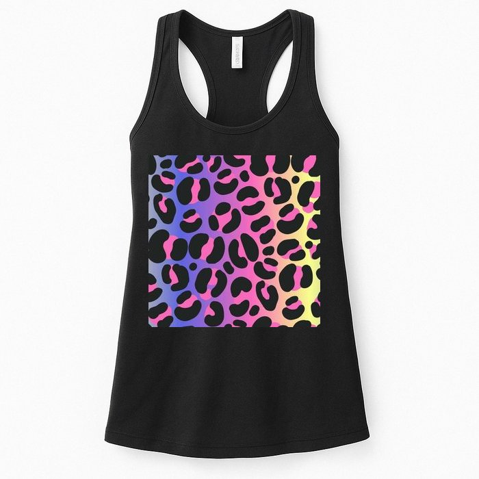 Neon Leopard Pattern Womens Tank Top
