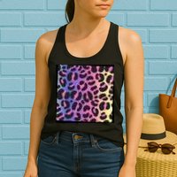 Neon Leopard Pattern Womens Tank Top