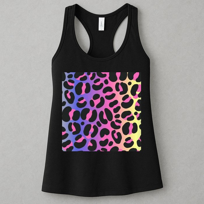 Neon Leopard Pattern Womens Tank Top